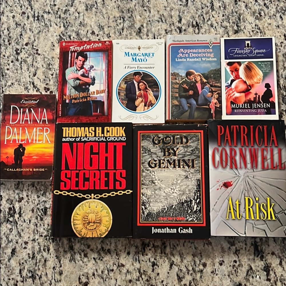 Bundle Lot of 8 Mixed Romance Novels Books 1978 - 2006